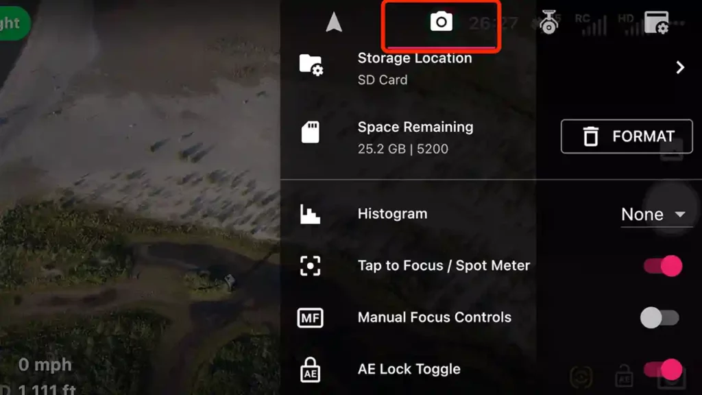 AE lock and focus features