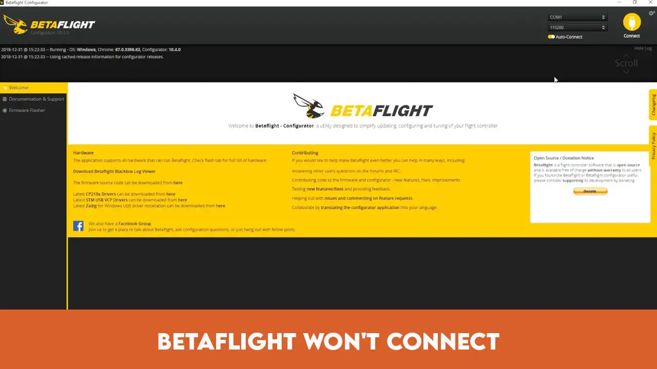 Betaflight Won't Connect